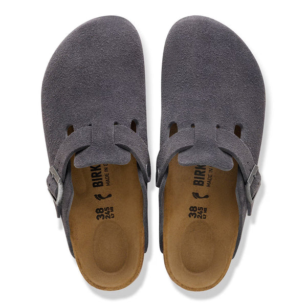 Boston charcoal Suede Leather