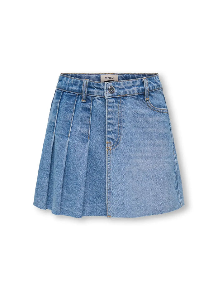Short Skirt da Ragazza Light Blue Denim
