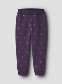 Pantaloni Viola Scuro A Pois Glitter Bimba