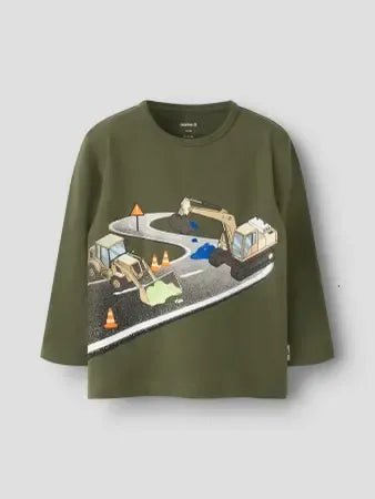 Maglia Manica Lunga Verde Militare Ruspe E Cantiere