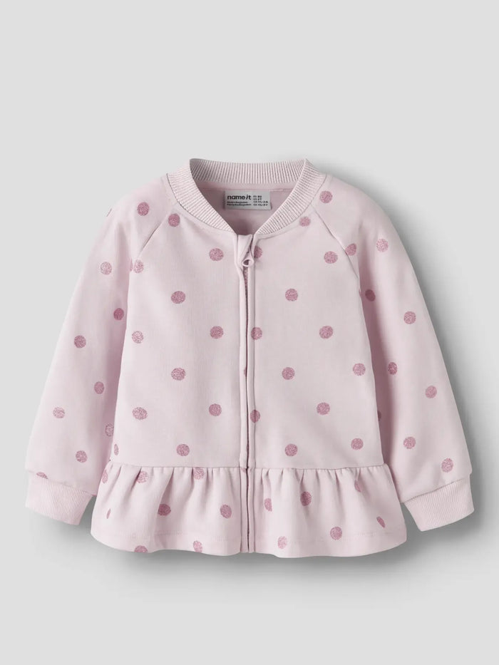 Felpa Rosa A Pois Bimba