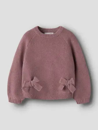 Maglione Rosa Antico Con Fiocchetti