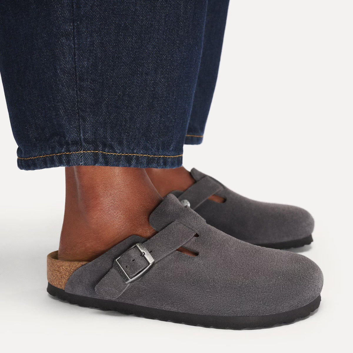 Boston charcoal Suede Leather