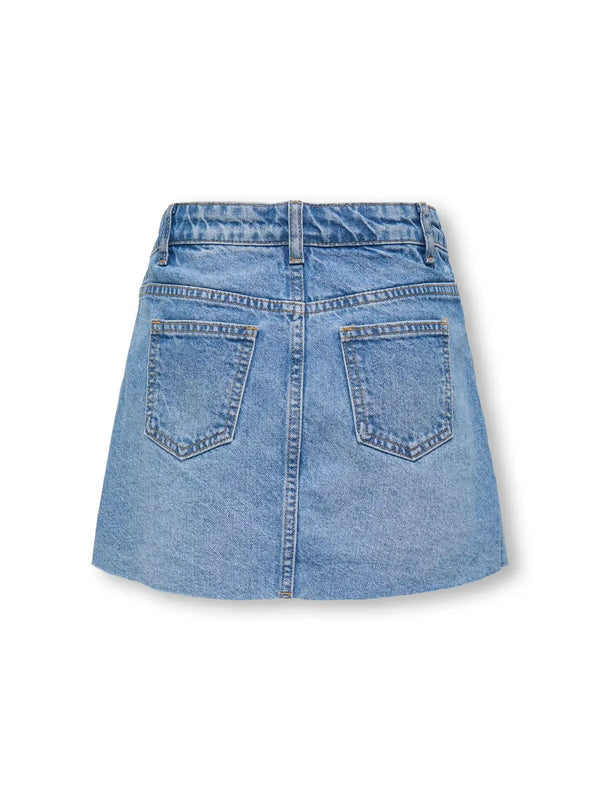 Short Skirt da Ragazza Light Blue Denim