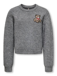 Pullover da Ragazza Medium Grey Melange