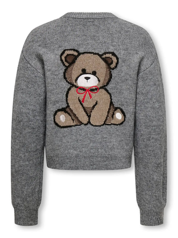 Pullover da Ragazza Medium Grey Melange