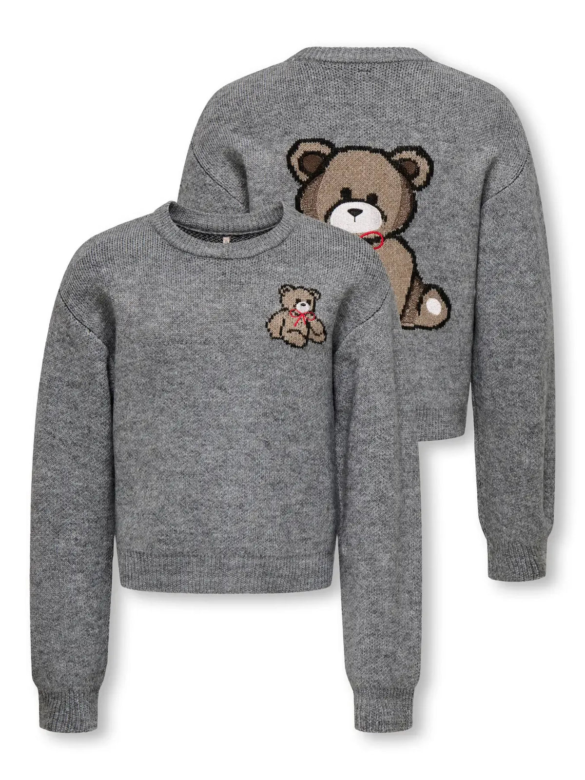 Pullover da Ragazza Medium Grey Melange