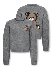 Pullover da Ragazza Medium Grey Melange