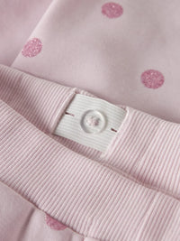 Pantaloni Rosa A Pois Glitter Bimba