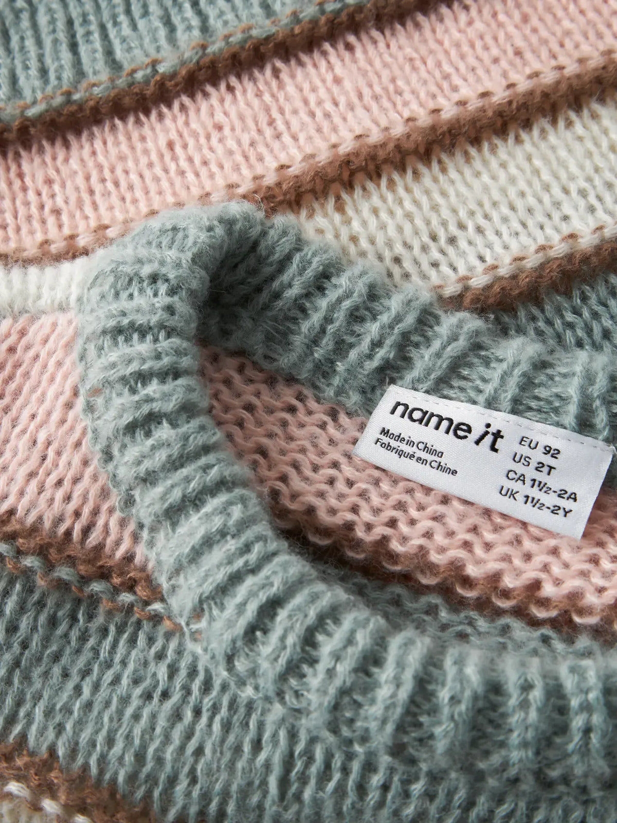 Maglione In Maglia Da Bambina A Righe Multicolor Verde S