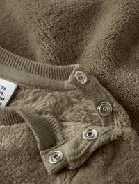 Felpa Soffice Peluche Marrone Con Orsetto