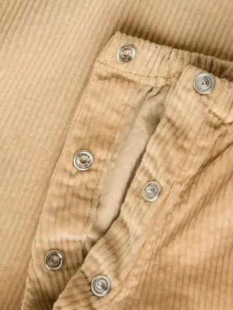 Salopette In Velluto A Coste Beige Orsetto
