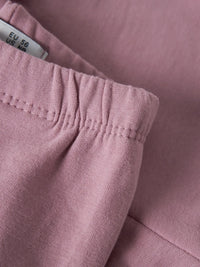 Leggings Rosa Antico In Cotone Elasticizzato