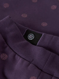 Pantaloni Viola Scuro A Pois Glitter Bimba