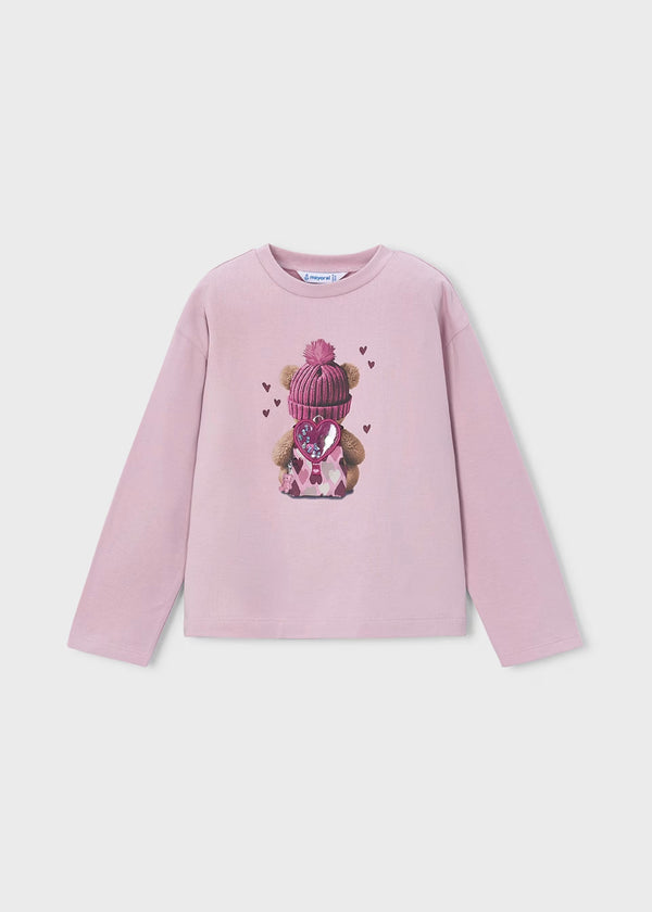 Maglietta Manica Lunga Rosa