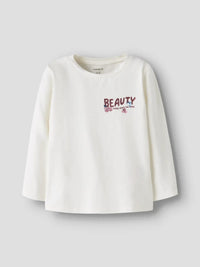 Maglia Manica Lunga Panna Con Fiori