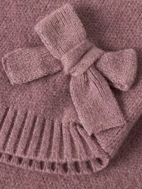 Maglione Rosa Antico Con Fiocchetti