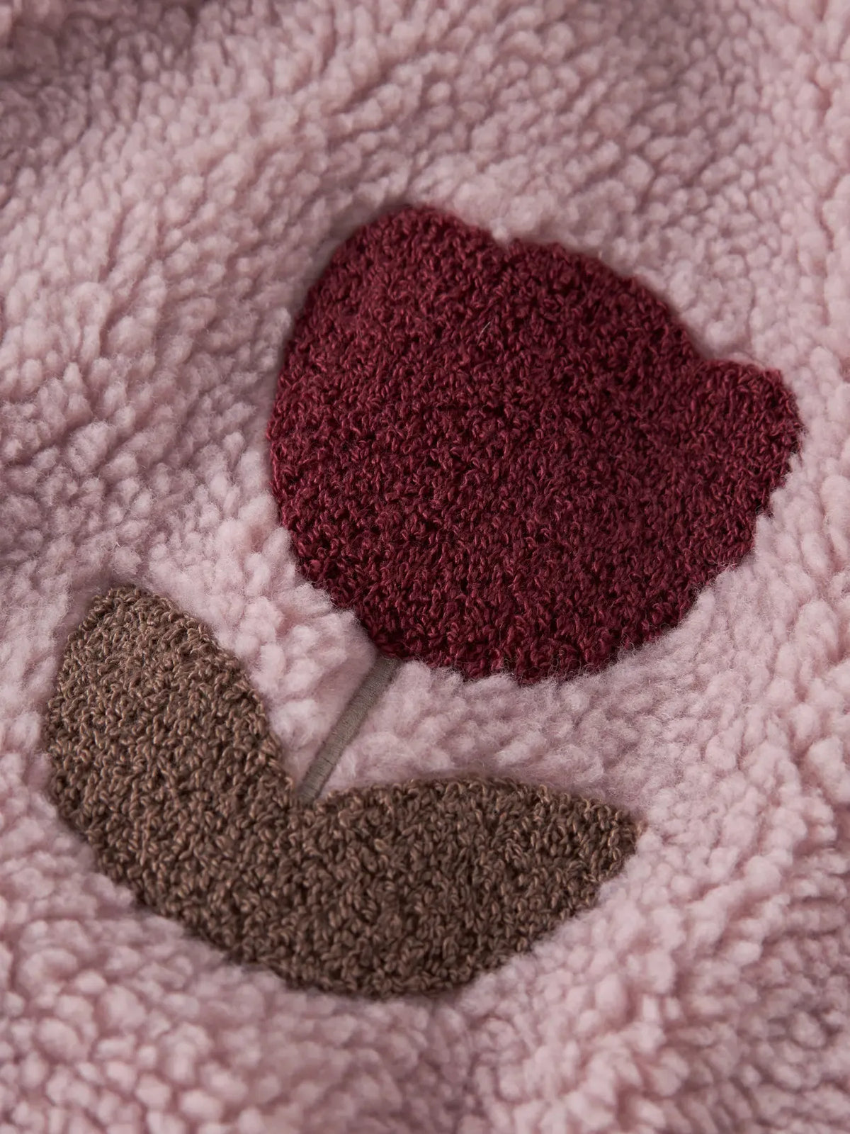 Giacca Bomber In Pile Teddy Da Bambina  Rosa Antico