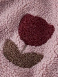 Giacca Bomber In Pile Teddy Da Bambina  Rosa Antico