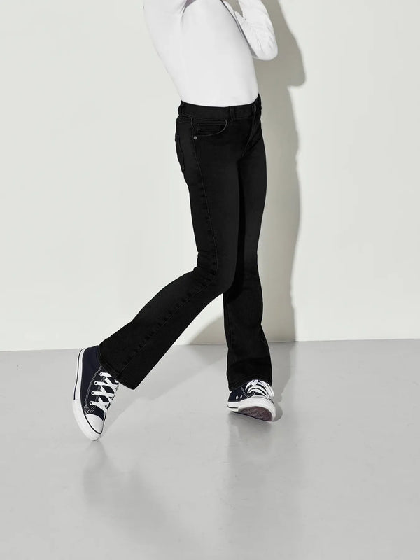 Jeans da Ragazza A Zampa Nero