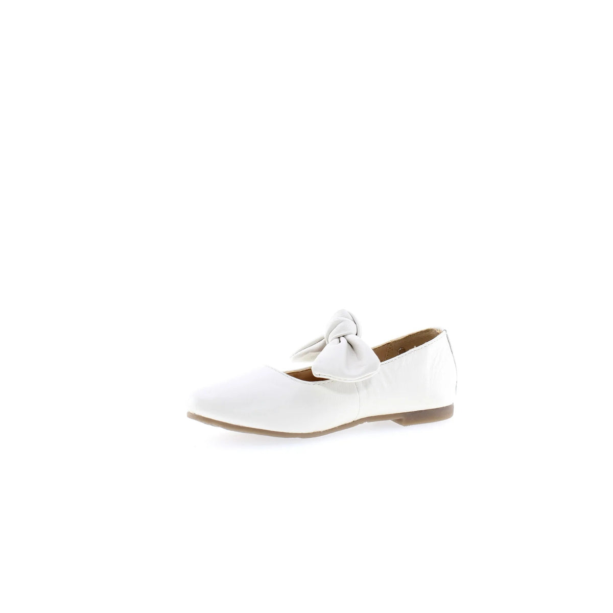 Ballerine Mary Jane in Pelle Bianca con Maxi Fiocco