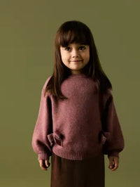 Maglione Rosa Antico Con Fiocchetti