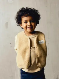 Gilet In Pile Beige