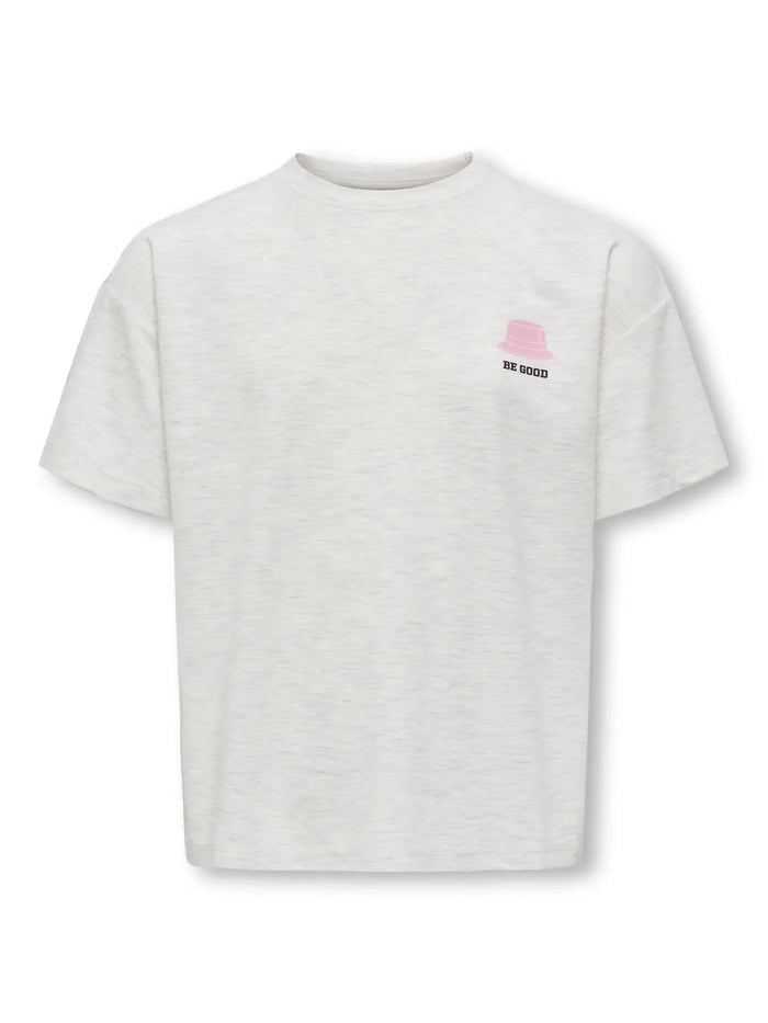 T-Shirt da Ragazza Light Grey Melange