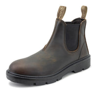 Stivaletto Con Elastico Marrone Testa Moro