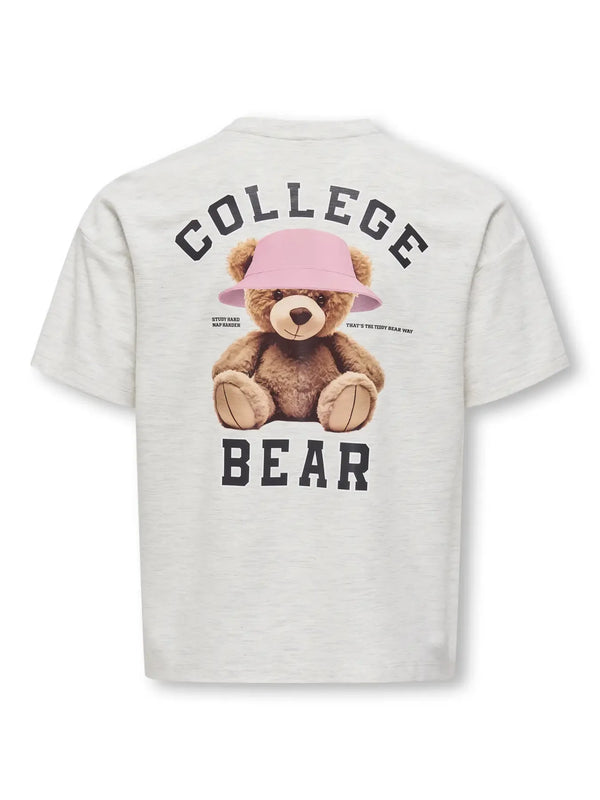 T-Shirt da Ragazza Light Grey Melange