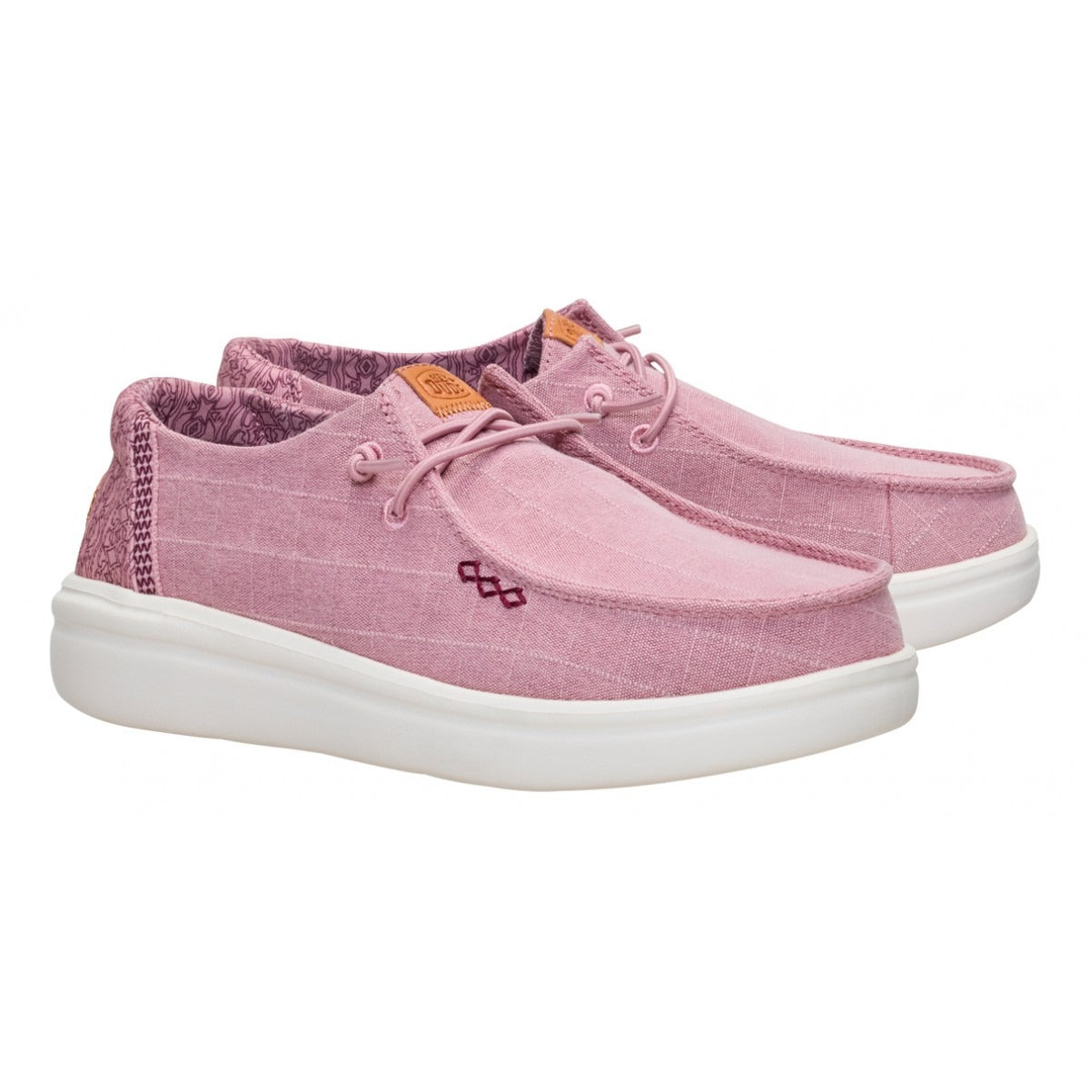 Scarpa Da Donna Wendy Rise Chambray Grid Rose