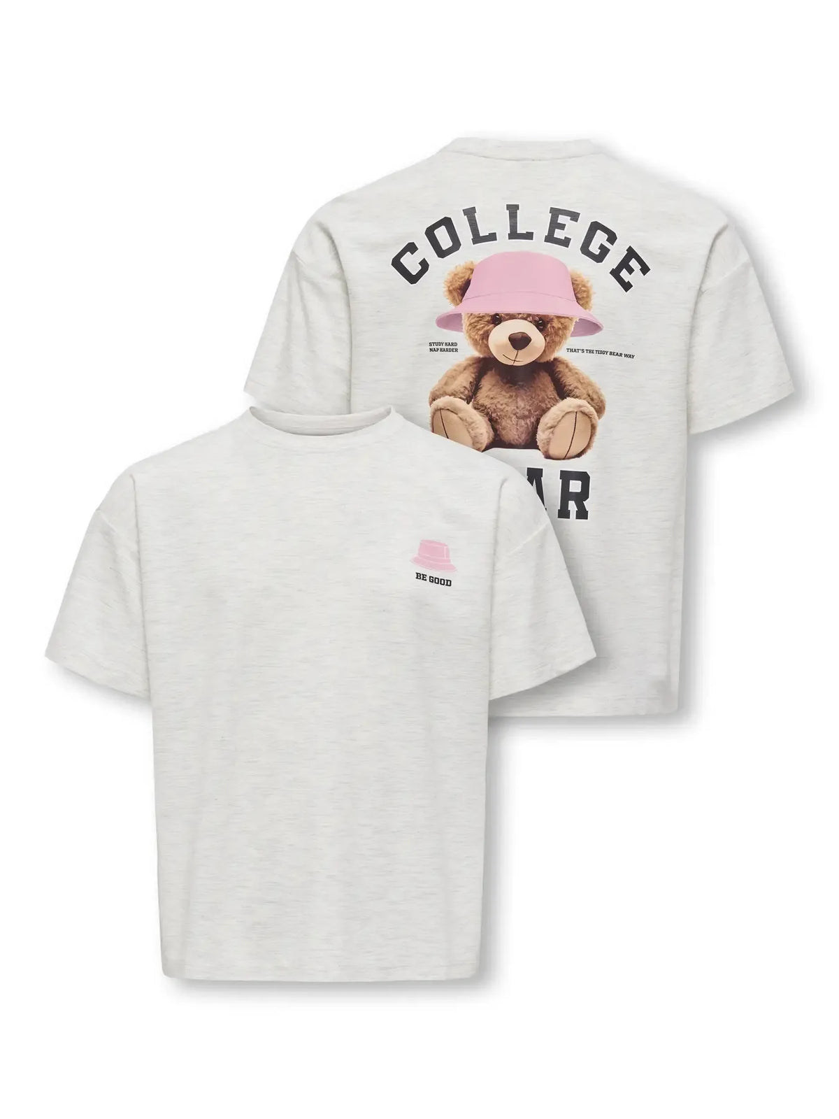 T-Shirt da Ragazza Light Grey Melange