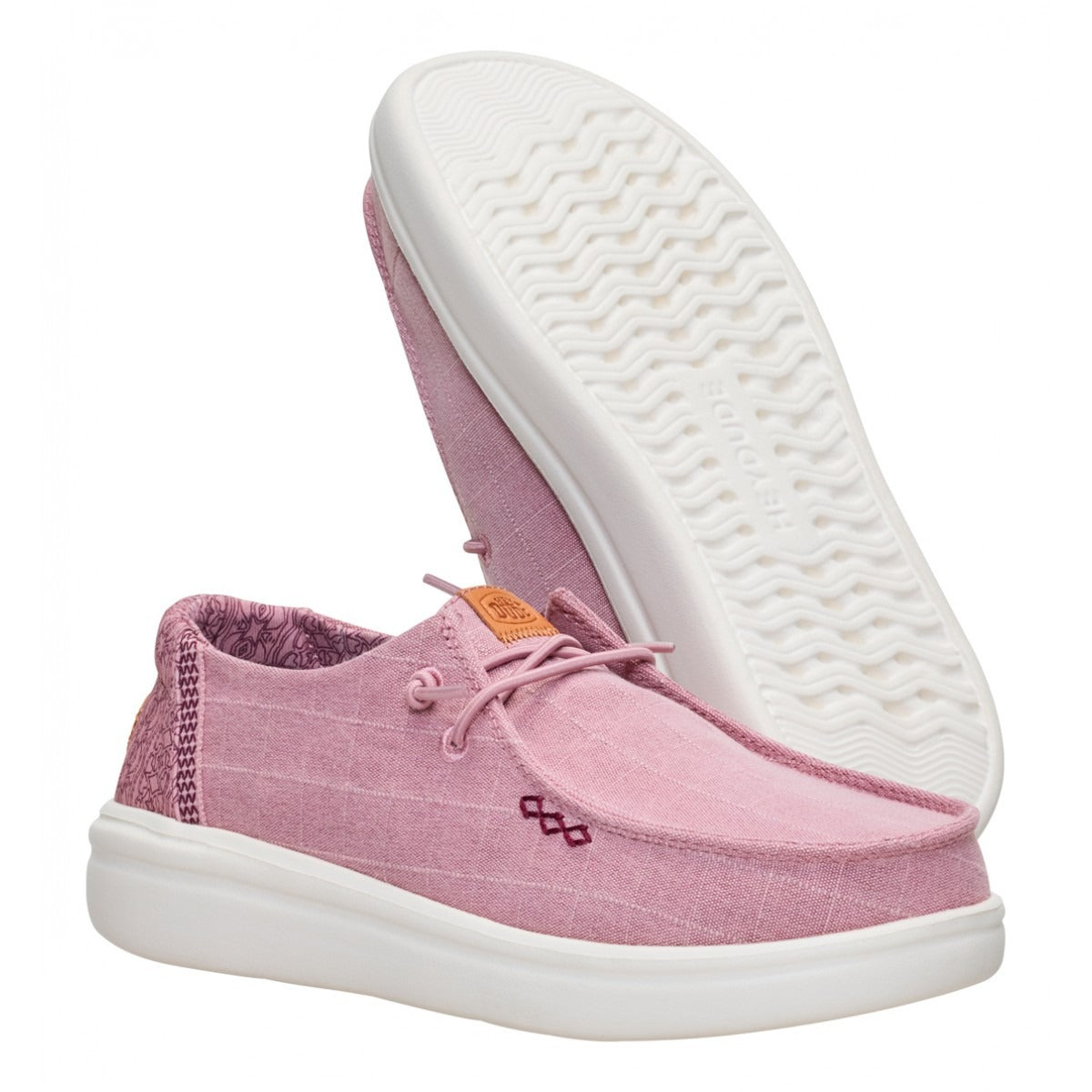 Scarpa Da Donna Wendy Rise Chambray Grid Rose