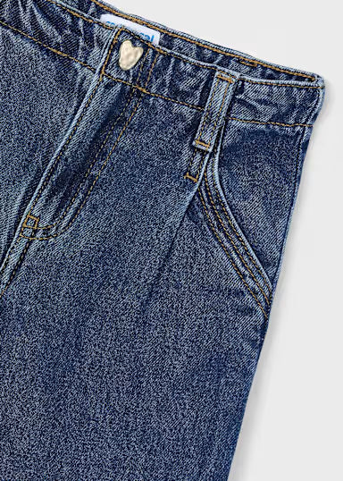 Pantalone Denim Wide Leg Scuro