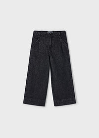Pantalone Denim Wide Leg Nero