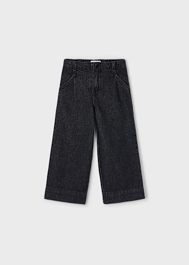 Pantalone Denim Wide Leg Nero