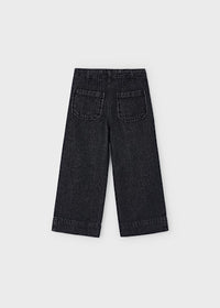 Pantalone Denim Wide Leg Nero