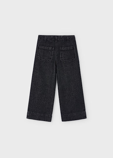 Pantalone Denim Wide Leg Nero