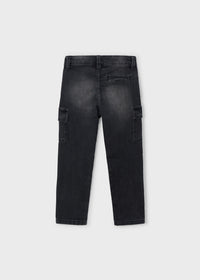 Pantalone Soft Denim Cargo Nero