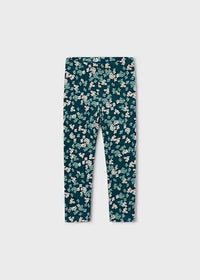 Leggings Felpa Stampa Ninfea Verde