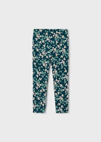 Leggings Felpa Stampa Ninfea Verde