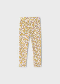 Leggings Velluto Stampa Mostarda