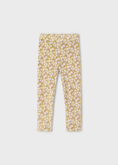 Leggings Velluto Stampa Mostarda