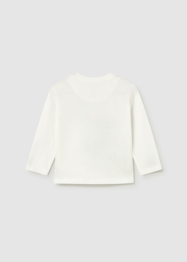 Maglietta Manica Lunga Applic Animal PannaOrso