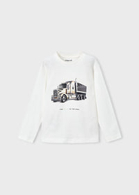 Maglietta Manica Lunga Truck Panna