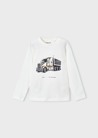 Maglietta Manica Lunga Truck Panna