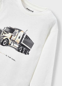 Maglietta Manica Lunga Truck Panna