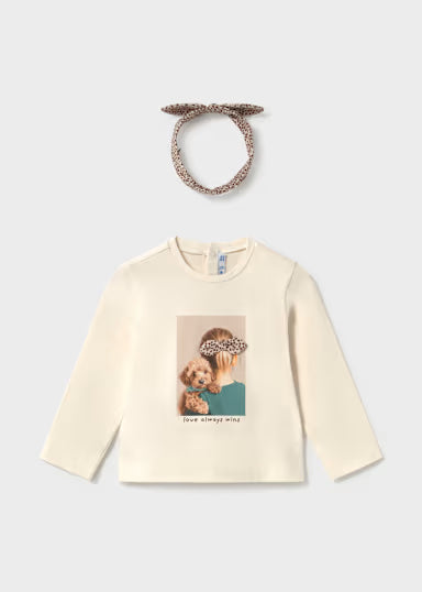 Maglietta Cerchietto Beige