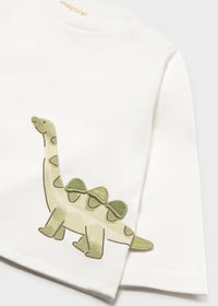 Maglietta Manica Lunga Dino Bianco
