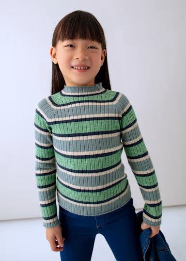 Lupetto Tricot Costine Salvia
